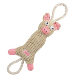 Jute And Rope Plush Pig - Pet Toy