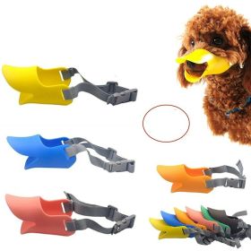 dog mouth cover; Dog muzzle; soft silicone mask; bite-proof; barking-proof and eating-proof. (colour: Orange OPP, size: S)